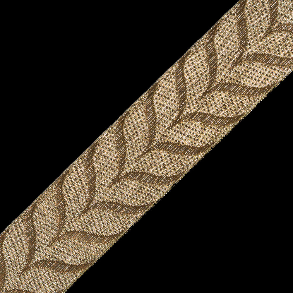 Metallic Gold Jacquard Ribbon - 1.5