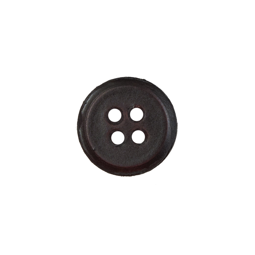 Antique Brown Leather 4-Hole Button - 24L/15mm - Joann Fabrics