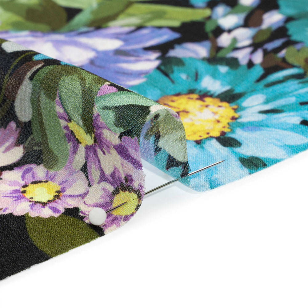 Mood Exclusive Black Rhapsody in Bloom Viscose Georgette - Joann Fabrics