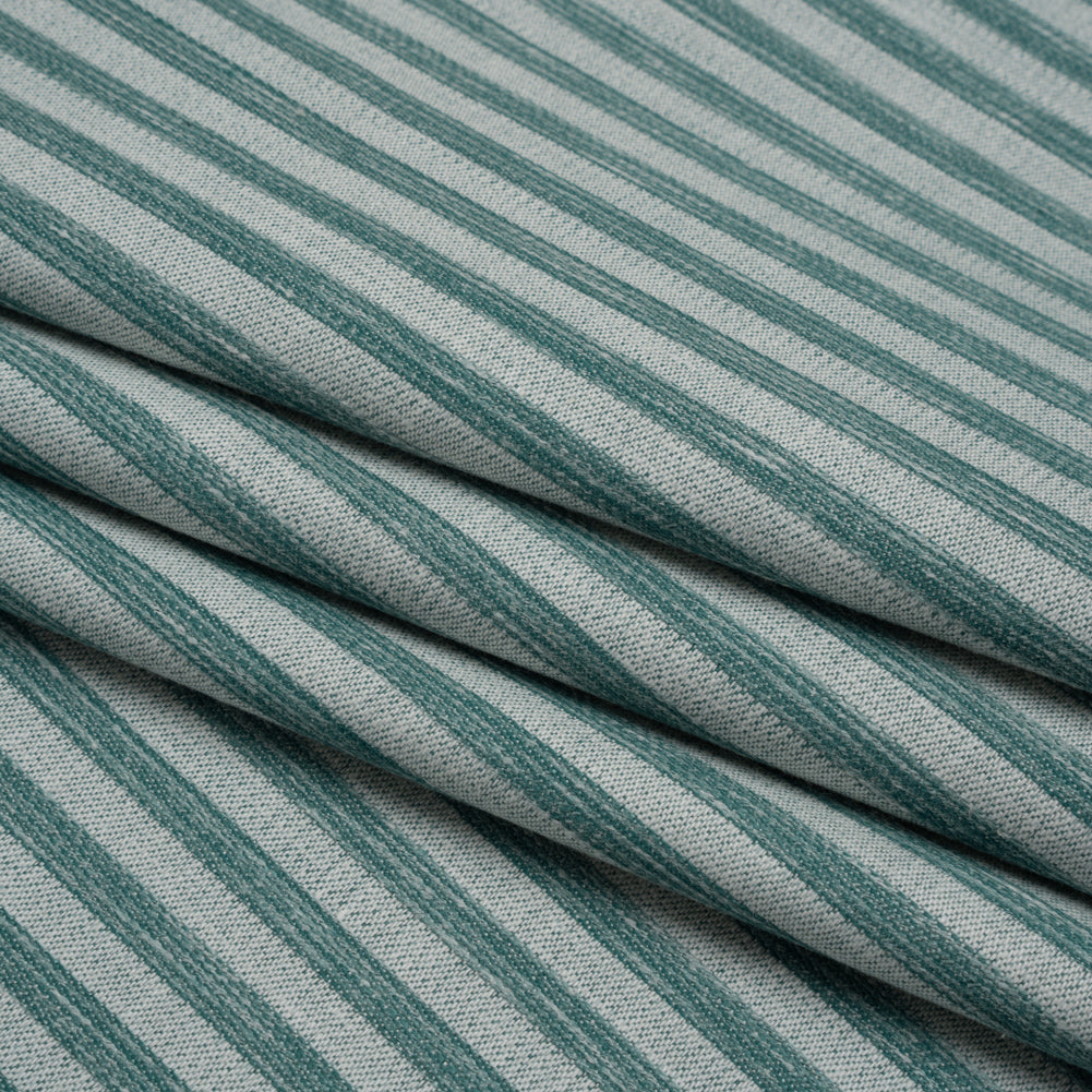 Cotton Blend Home Decor Jacquard - Kingfisher Stripes - British Imported - Joann Fabrics