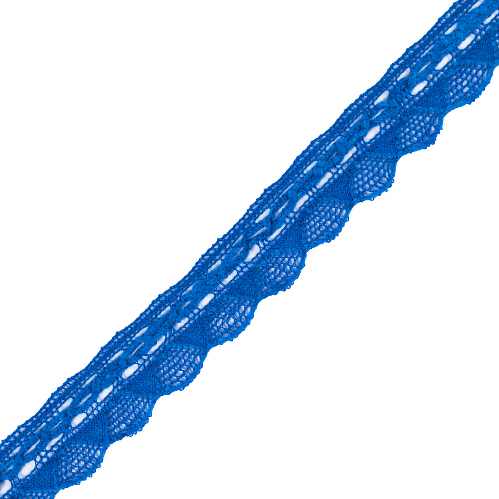 Royal Blue Crochet Chenille Trim - 1.5