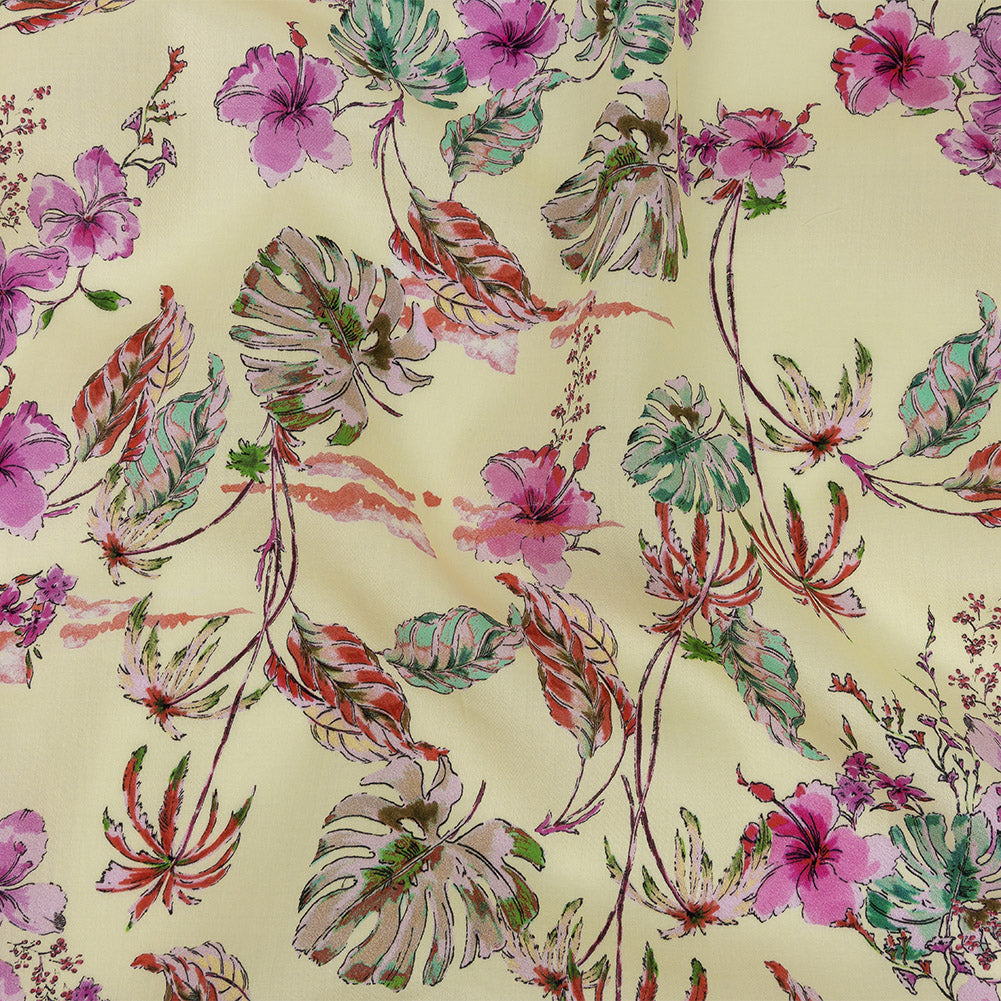 Mood Exclusive Limelight Hibiscus Haven Cotton Voile - Joann Fabrics