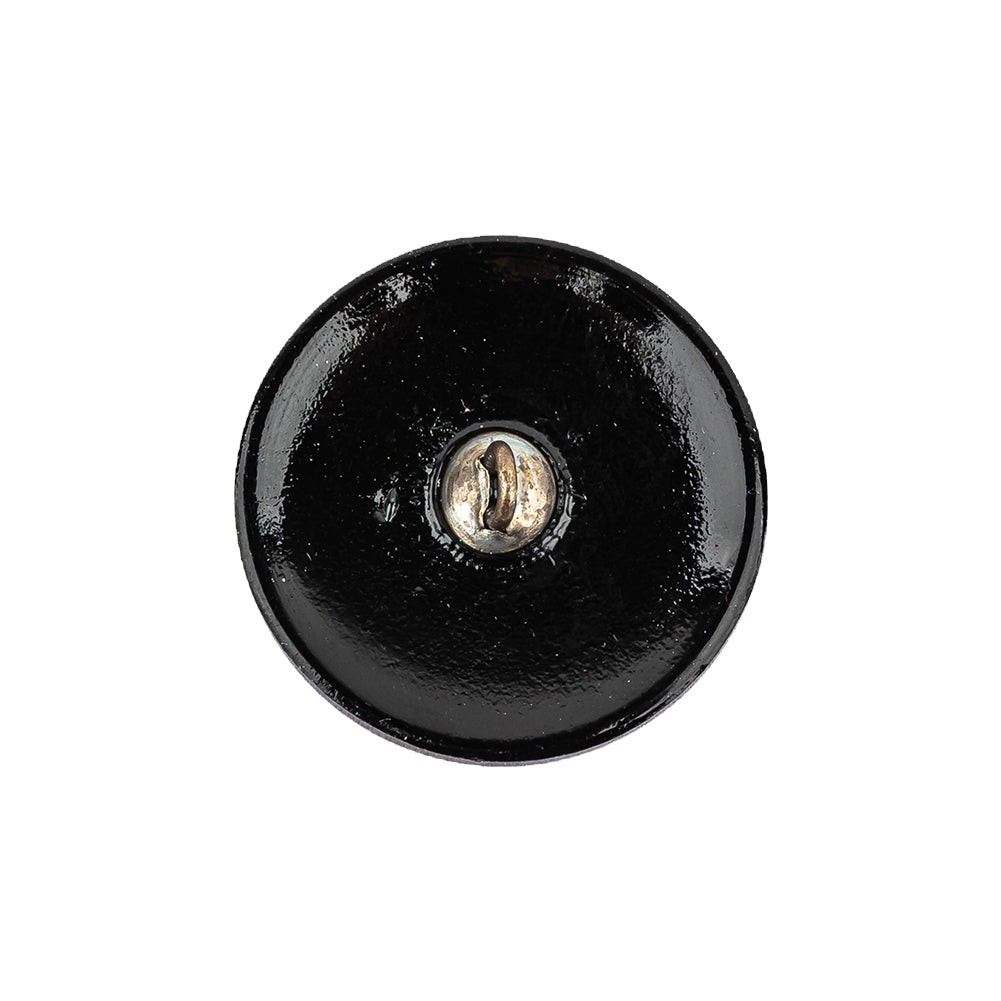 Vintage Blue Iris and Black Classical Shank Back Glass Button - 36L/23mm - Joann Fabrics
