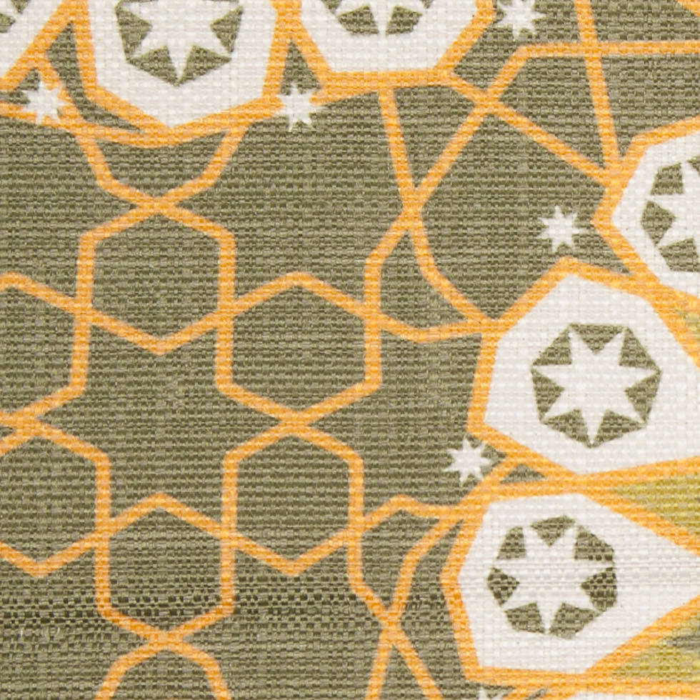Spanish Green Geometric Poly/Cotton Canvas - Joann Fabrics