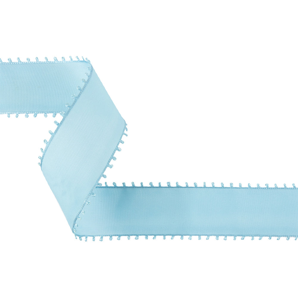 Light Blue Picot Edged Ribbon - 1.625