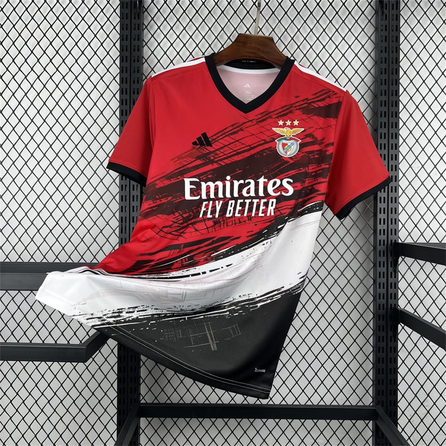 Benfica 26-27 Red Black Pre-Match Jersey - Fans Version - UnitedFutballJersey