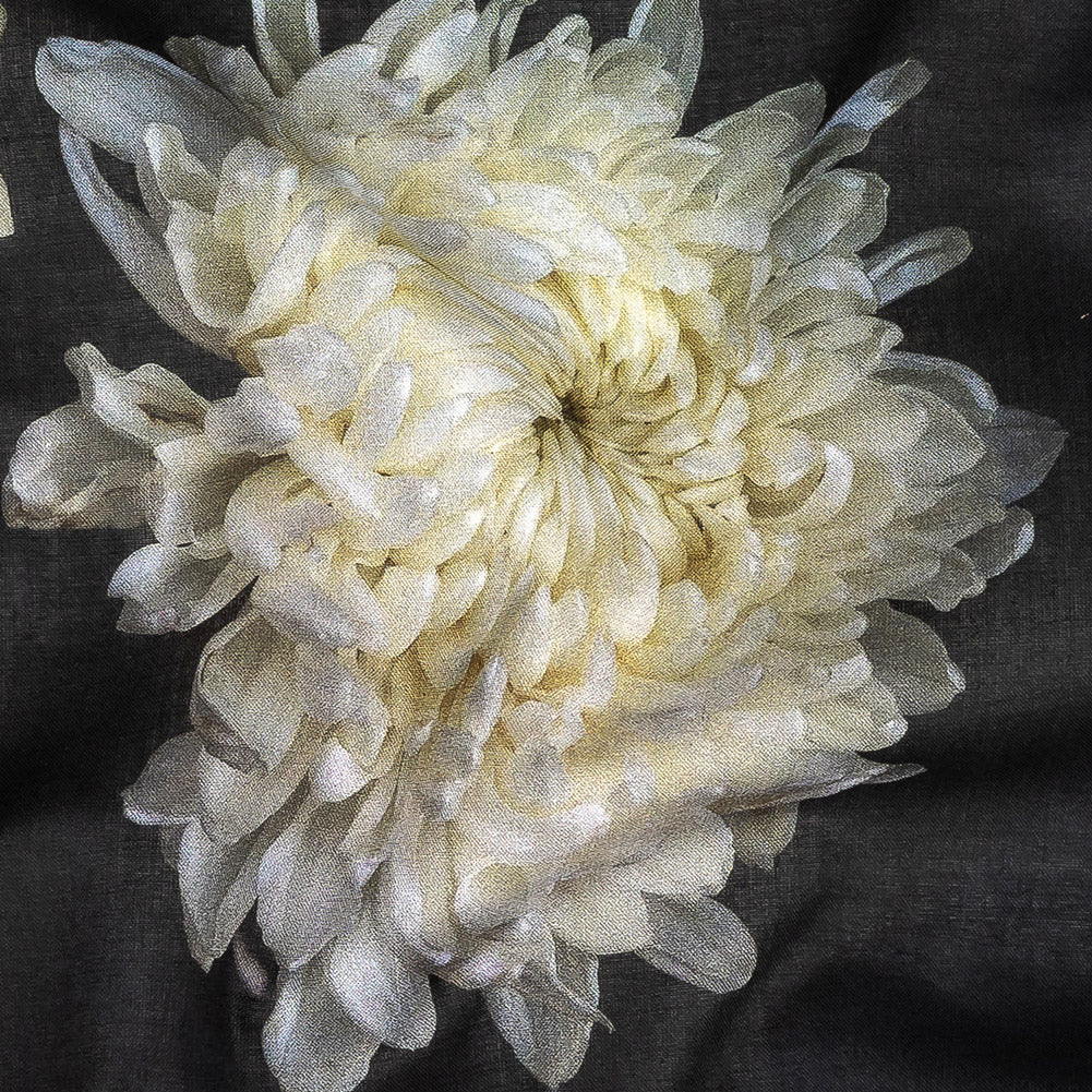 Cotton Voile - Pale Yellow and Black Floral - Maiden's Melancholy Print - Mood Exclusive Twilight Collection - Joann Fabrics