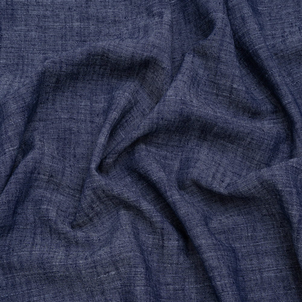 Polyester, Rayon and Linen Denim-Like Woven - Dark Blue - Designer Deadstock - Joann Fabrics