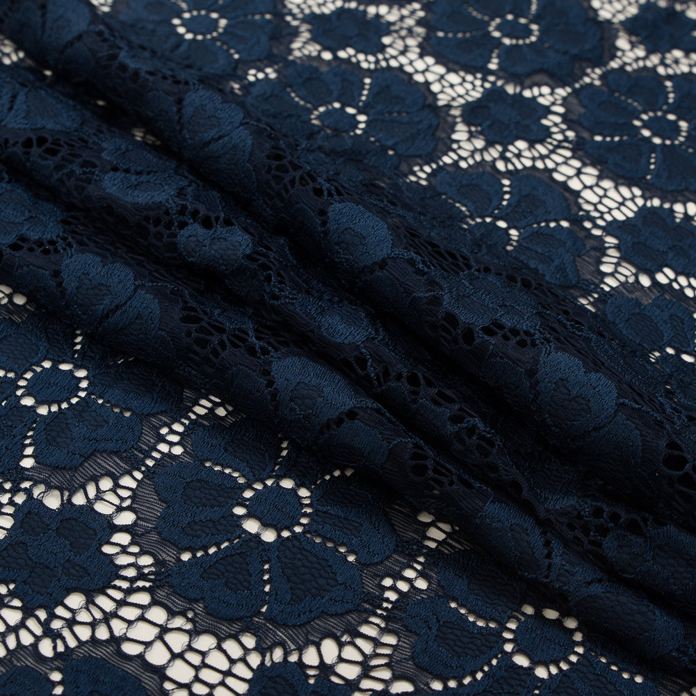 Stretch Crochet Lace - Navy Floral - Joann Fabrics