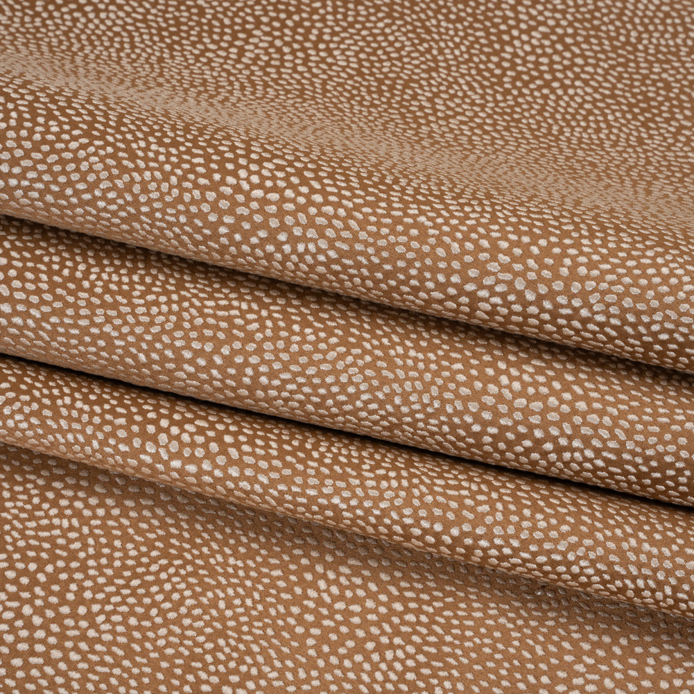 Recycled Polyester Jacquard - Ginger Little All-Over Spots - British Imported - Joann Fabrics