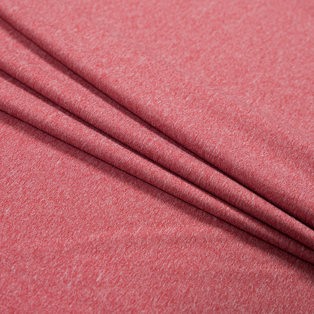 Performance Jersey, Wicking and Anti-Microbial - Heathered Warm Red - Joann Fabrics
