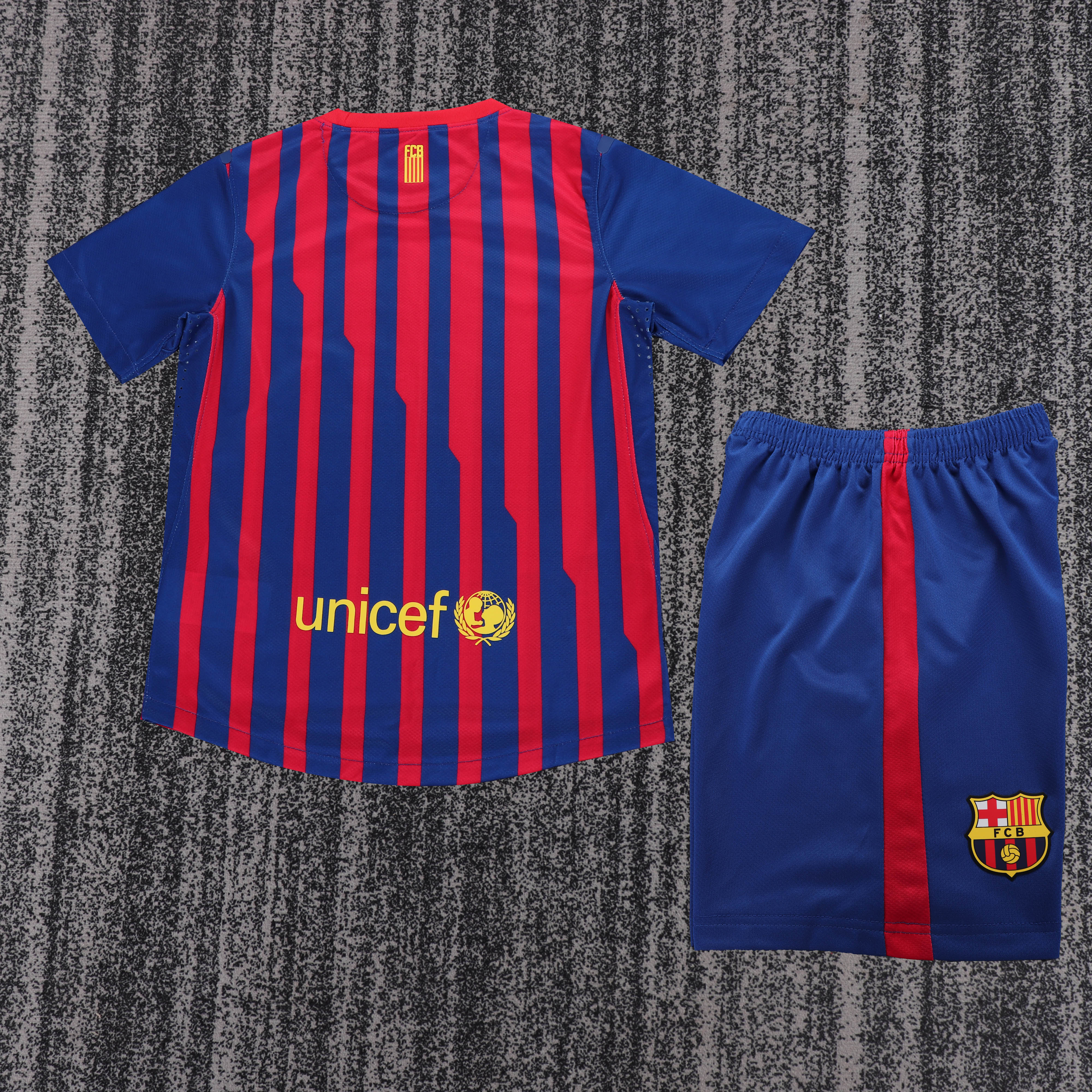 2011/2012 Retro Barcelona Home Football Shirt 1:1 Thai Quality Kids Size