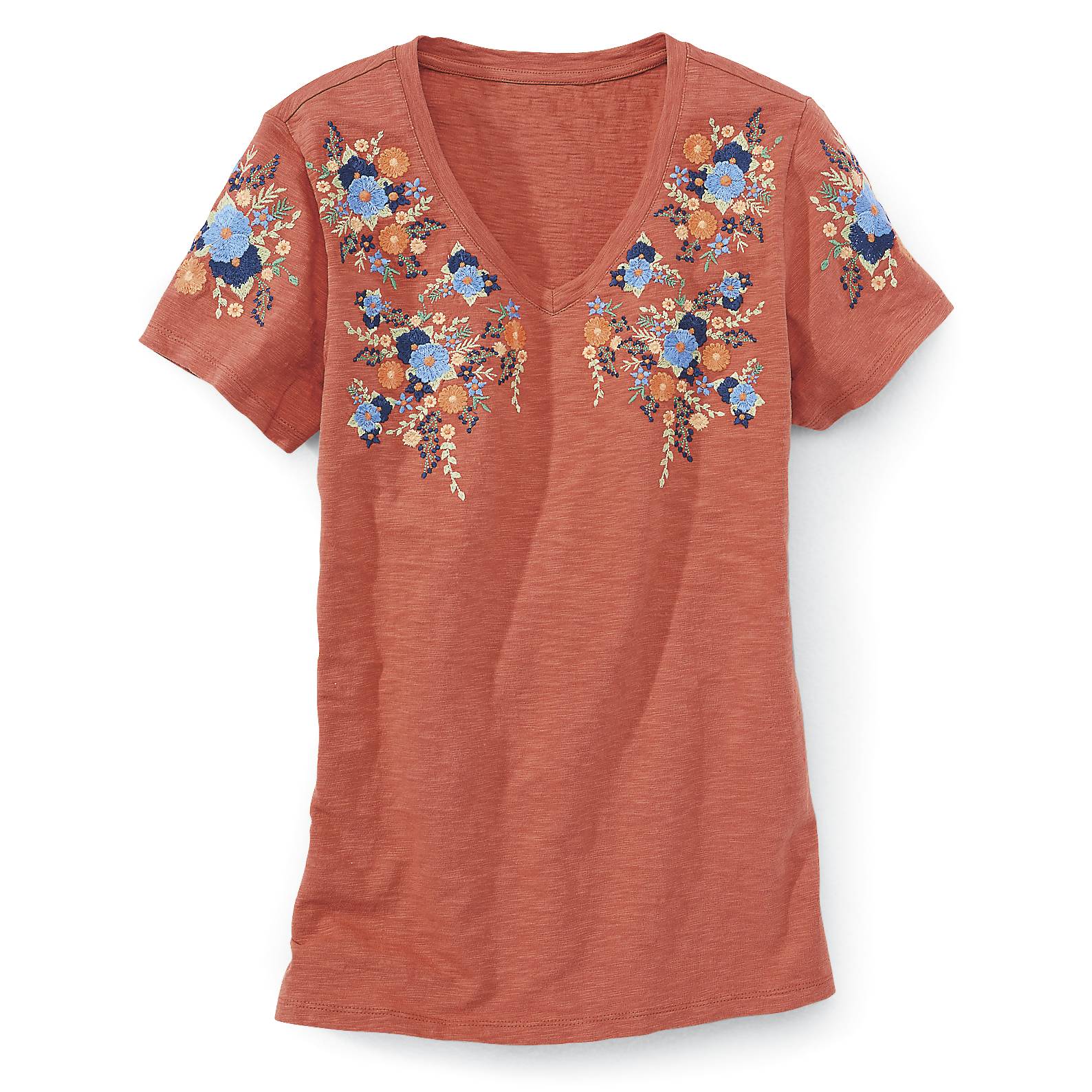 Embroidered Short-Sleeve Top - Northstyle Catalog