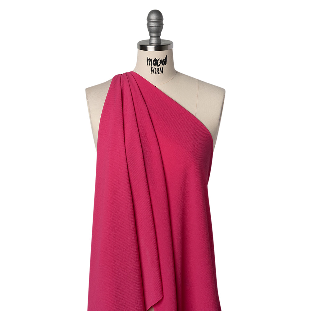 Stretch Puckered Polyester Crepe - Bubblegum Pink - Designer Deadstock - Joann Fabrics