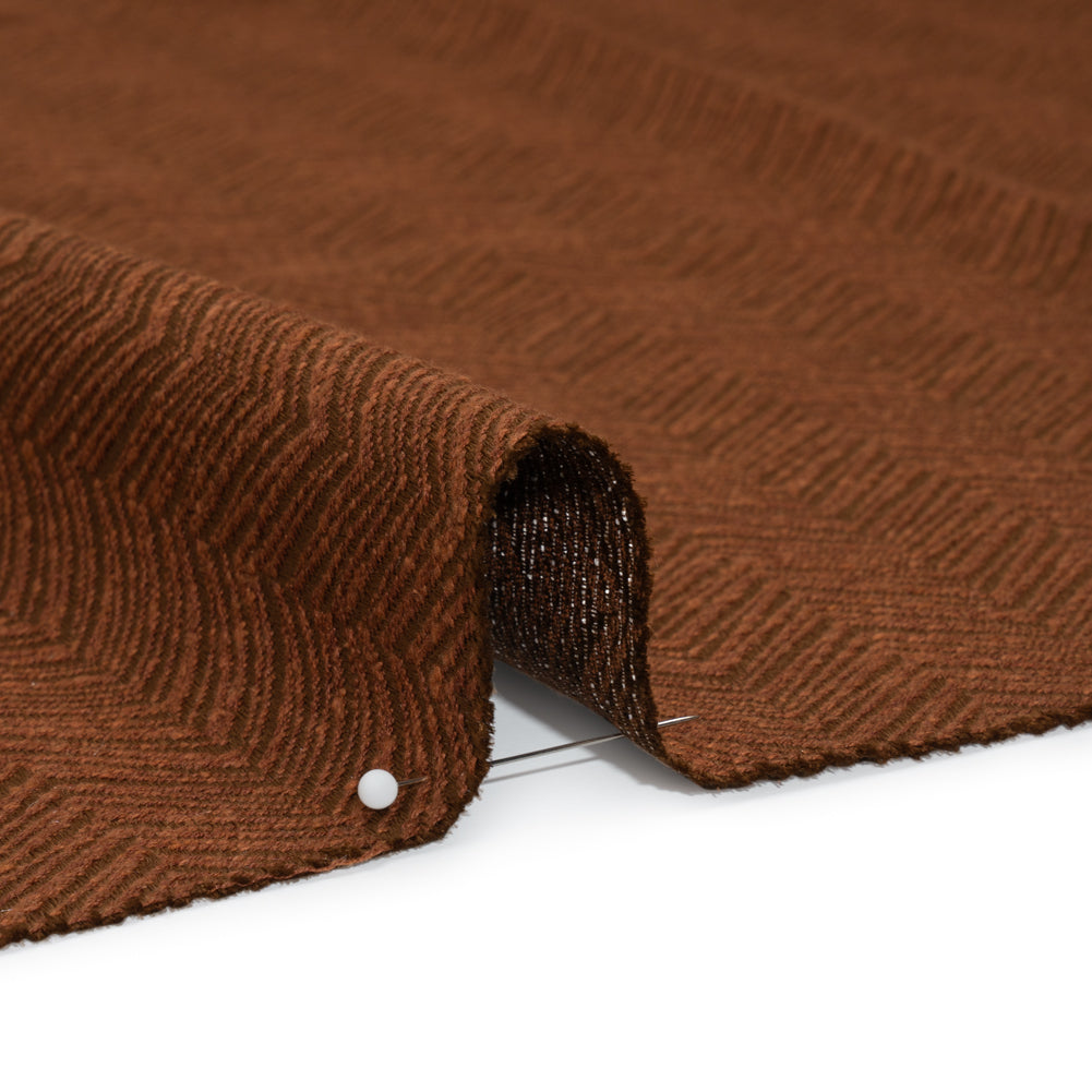 Herringbone Chevrons Recycled Polyester and Cotton Drapery Jacquard - Ginger - British Imported - Joann Fabrics
