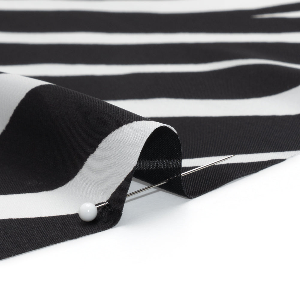 Polyester Charmeuse - Black and White Zebra Stripes - Made in Italy - Joann Fabrics