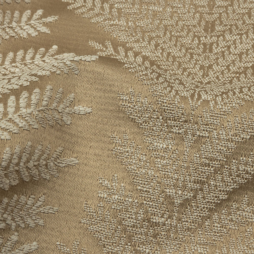 Cotton and Recycled Polyester Drapery Jacquard - Caramel Leaf Chains - British Imported - Joann Fabrics