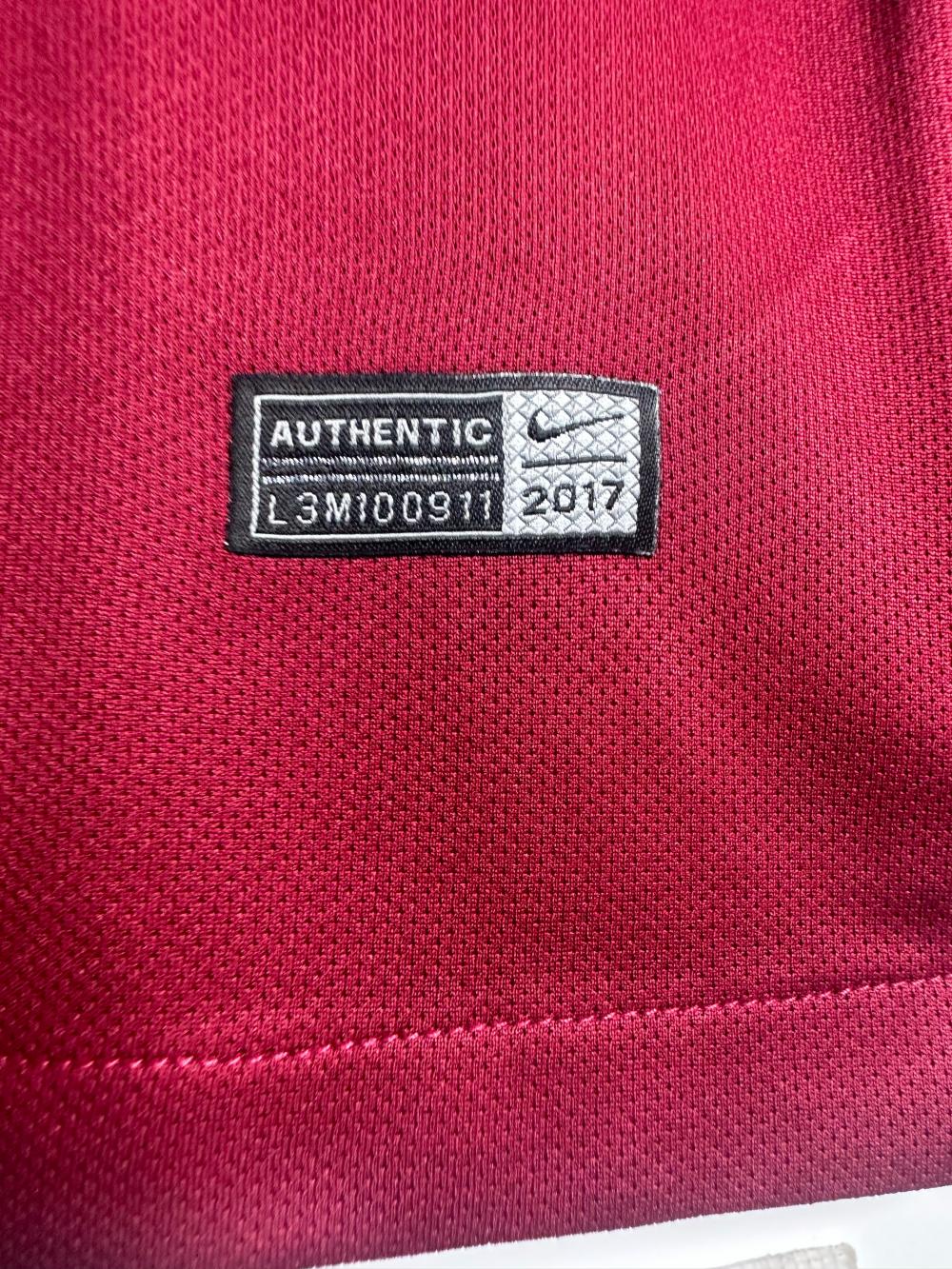 2017-2018 Retro Long Sleeve Roma Home Soccer Jersey 1:1 Thai Quality