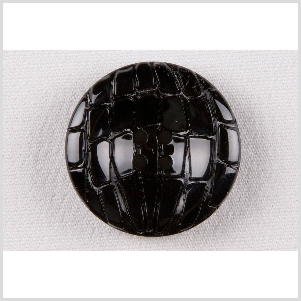 Black Glossy Reptilian Plastic Shank-Back Button - 44L/28mm - Joann Fabrics