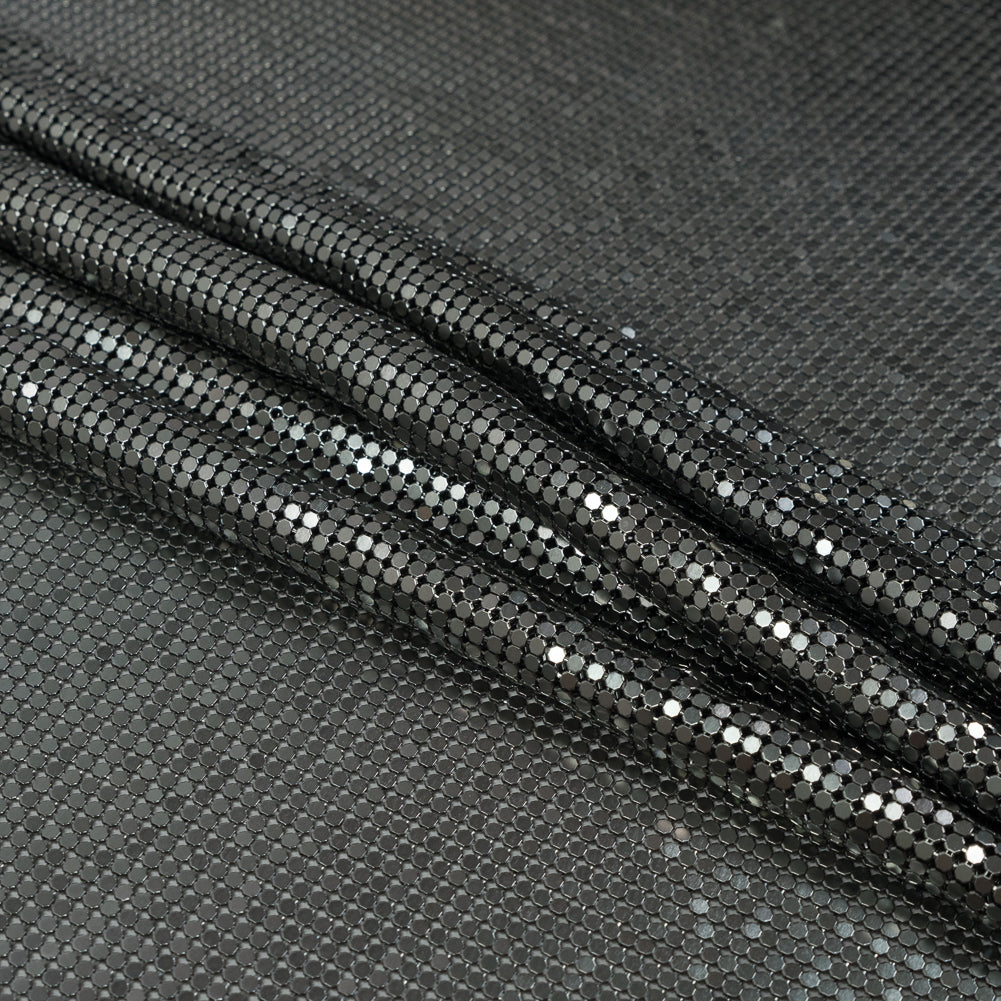 Mood Exclusive Joan Gunmetal Iridescent Tubular Chainmail Fabric - Joann Fabrics