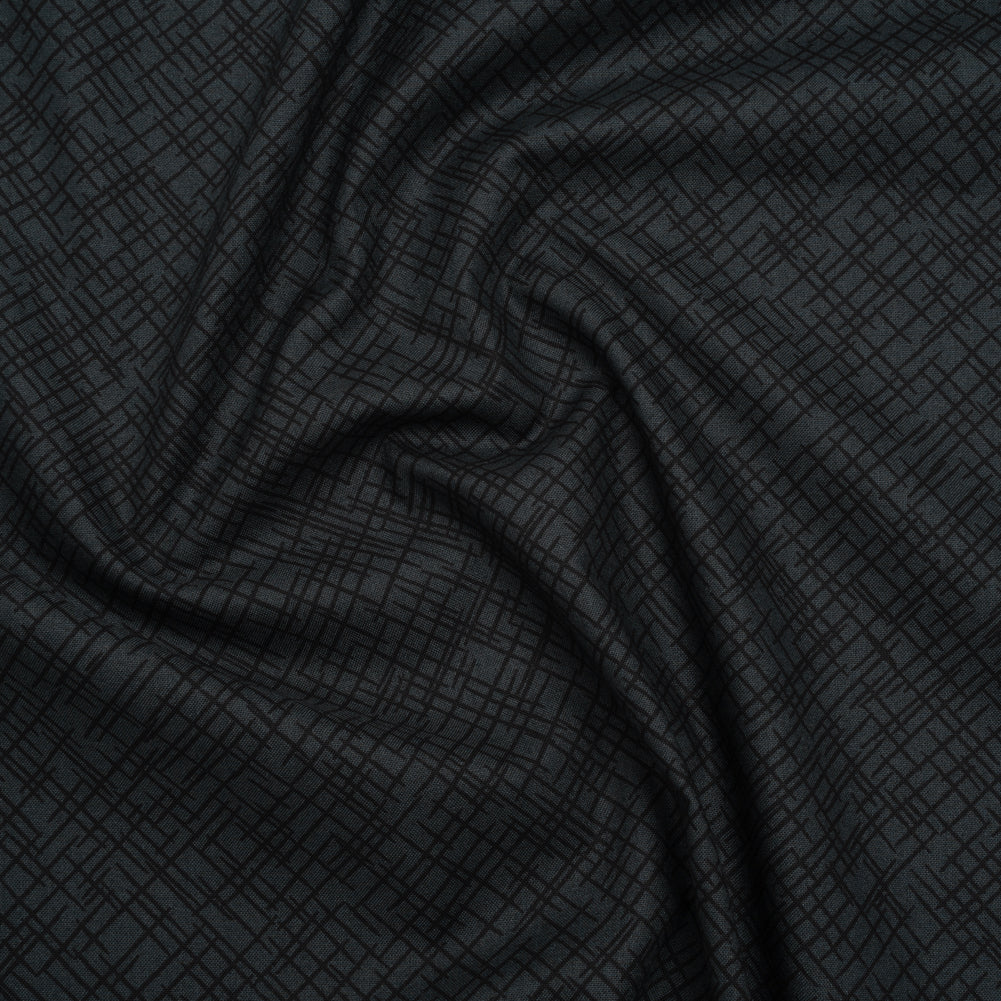 Printed Quilting Cotton by Patrick Lose for Northcott - Black on Black Open Weave - Basically Black & White Collection - Joann Fabrics