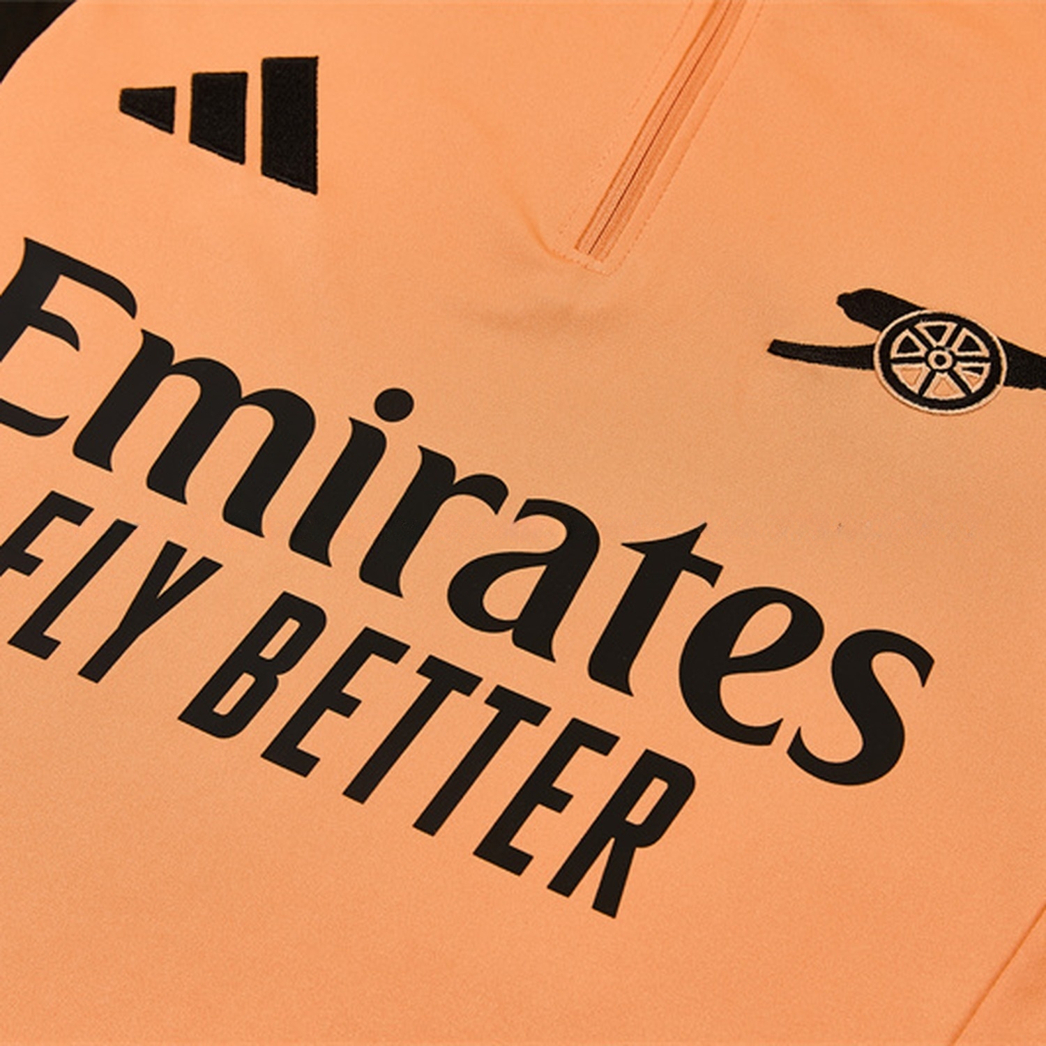Arsenal 26-27 Kids Long Sleeve Training Set - Orange Top & Black Pants - UnitedFutballJersey