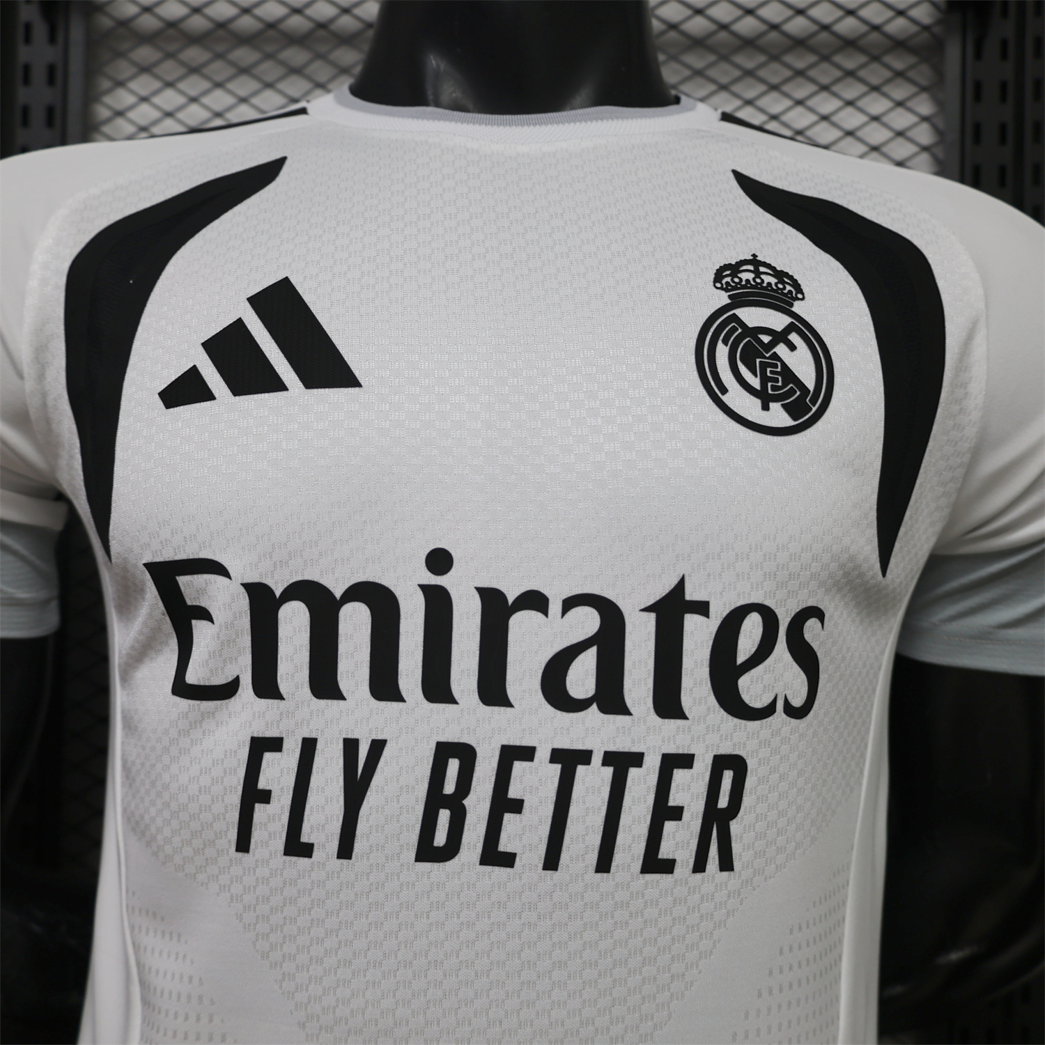 Real Madrid 26-27 White Black Training Jersey - Player Version - UnitedFutballJersey
