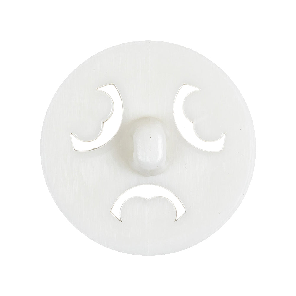 Italian White Studs and Hearts Open Framework Shank Back Button - 44L/28mm - Joann Fabrics