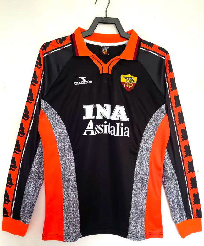 1998-1999 Retro Long Sleeve Roma Third Away  Soccer Jersey 1:1 Thai Quality