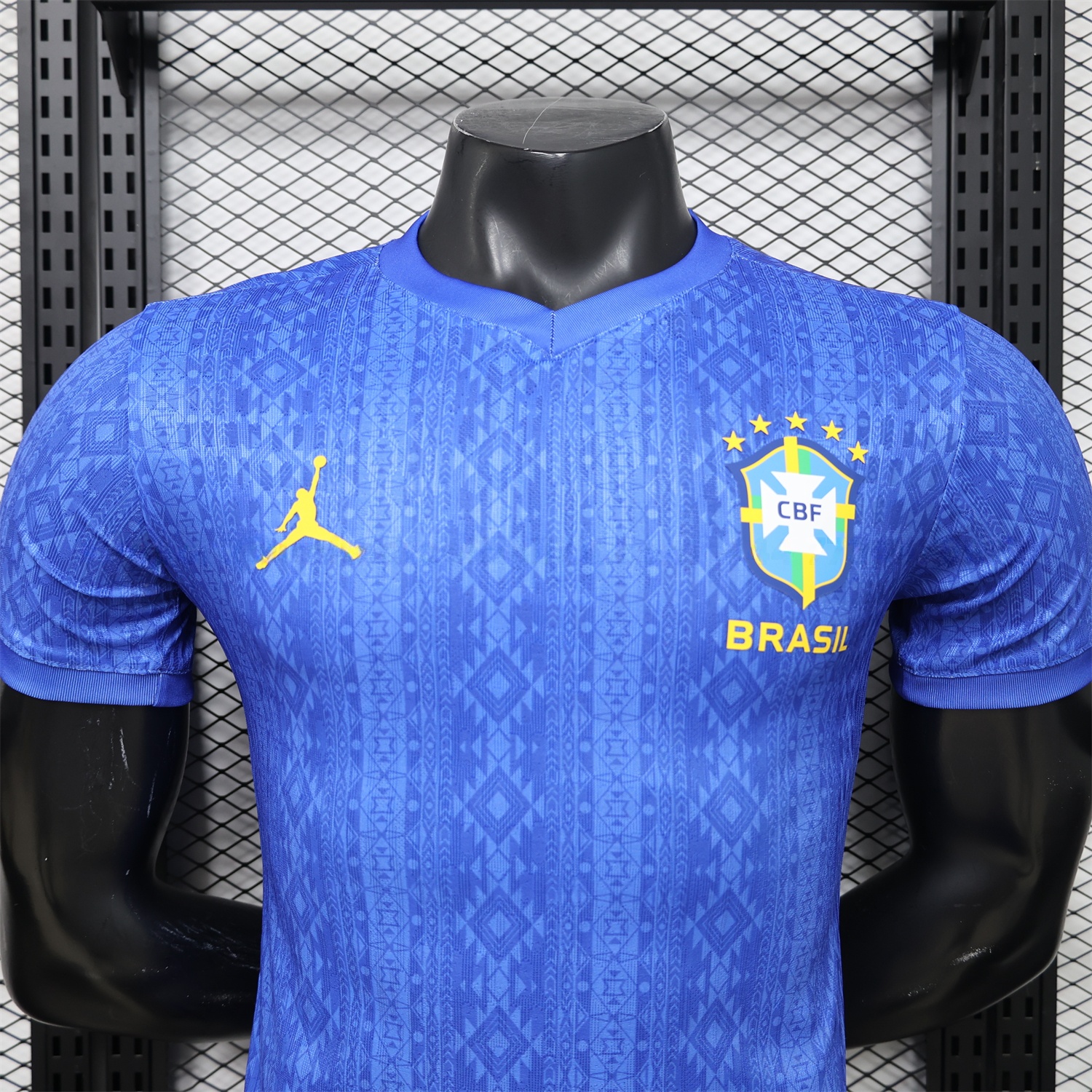Brazil 2026 Diamond Texture Blue Special Jersey - Player Version - UnitedFutballJersey