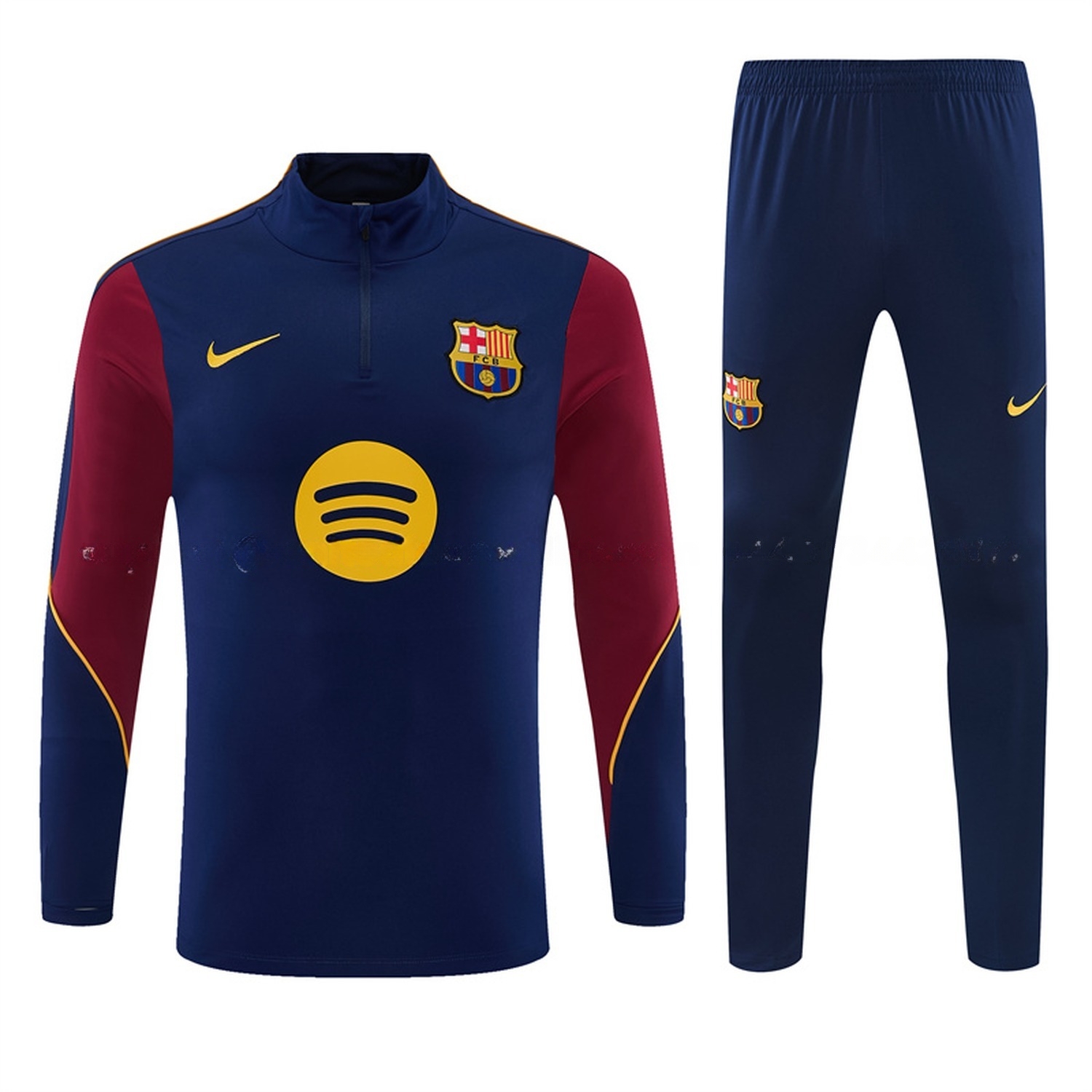 Barcelona 26-27 Long Sleeve Training Set - Deep Blue Top & Deep Blue Pants - UnitedFutballJersey