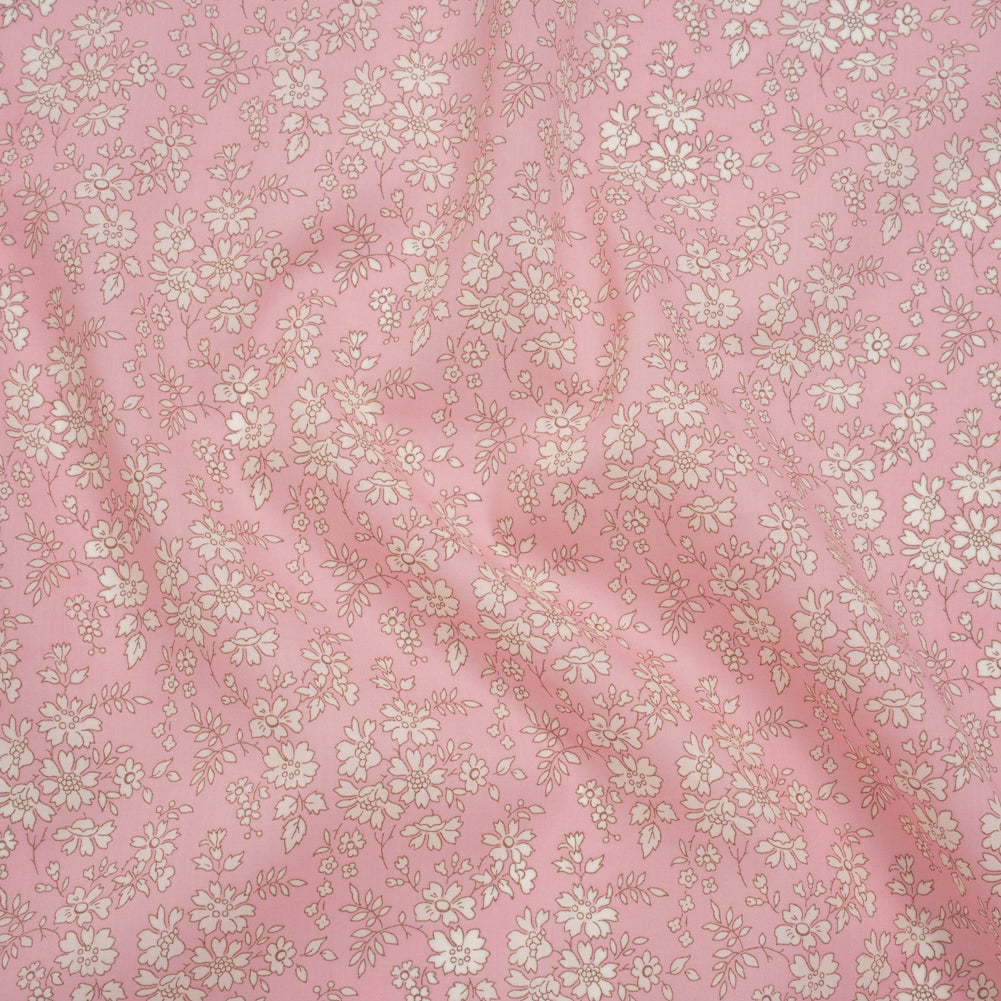 Liberty Fabrics Tana Lawn® - Capel Light Pink - Pale Pink and White Outlined Florals - Joann Fabrics