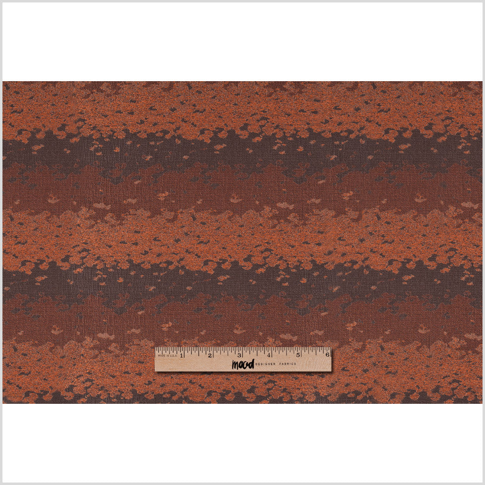 Organic Ripples Orange and Brown Poly Brocade - Joann Fabrics