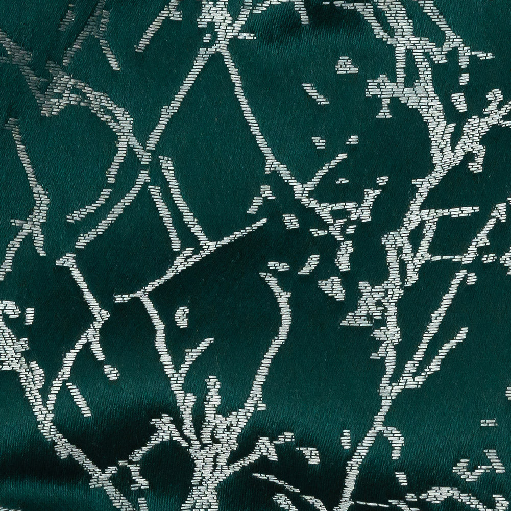 Polyester Jacquard - Emerald Wintry Branches - British Imported - Joann Fabrics