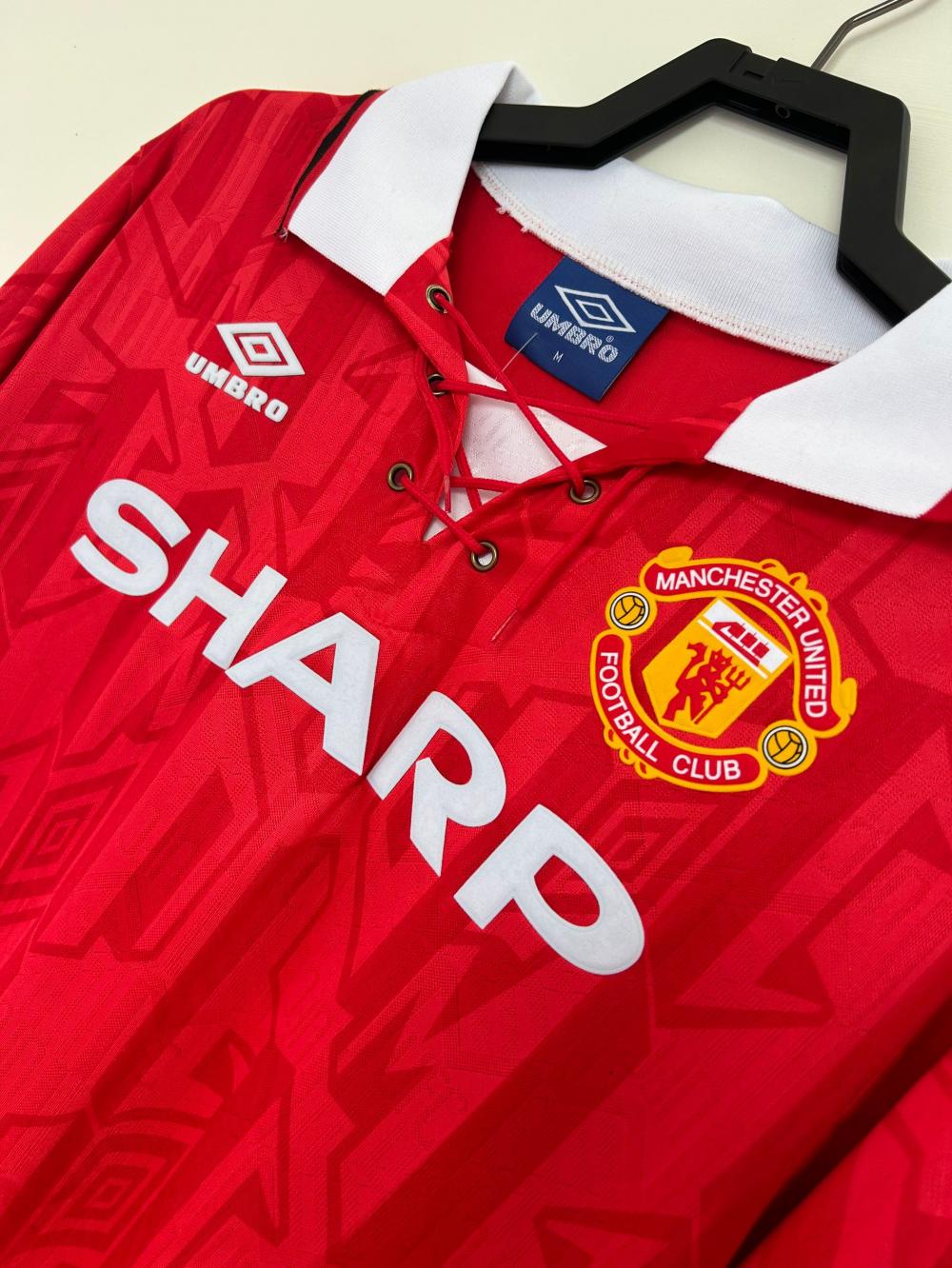 1992/1994 Retro Long Sleeve Manchester United Home Football Shirt 1:1 Thai Quality