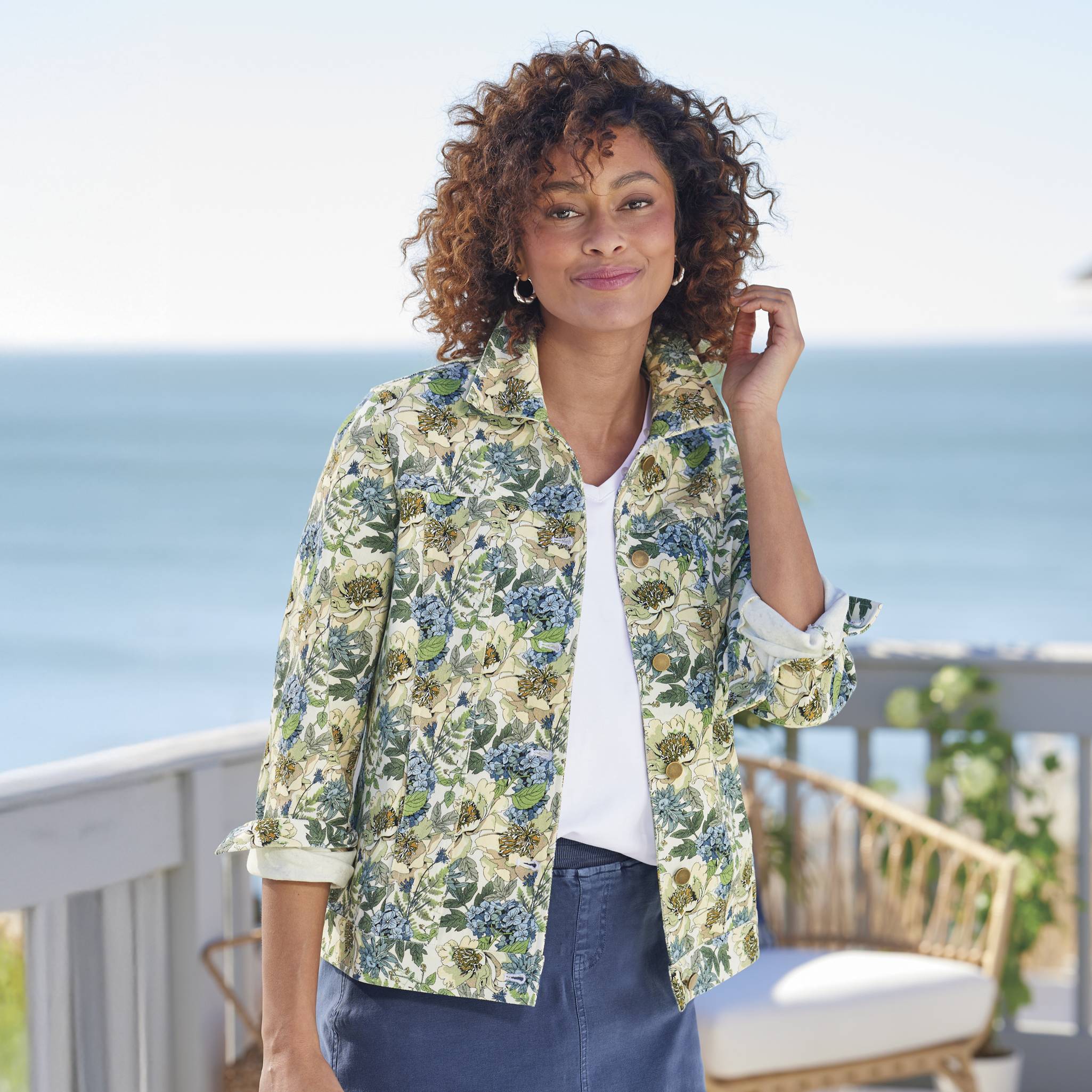 Floral Twill Jacket - Northstyle Catalog