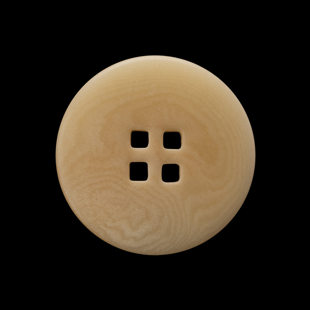 Plastic 4-Hole Button - 40L/25.5mm - Beige Subtle Marbling with Square Holes - Joann Fabrics