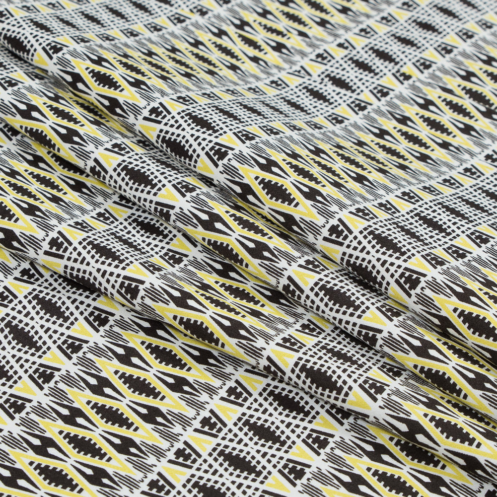Yellow Geometric Stretch Cotton Twill - Joann Fabrics