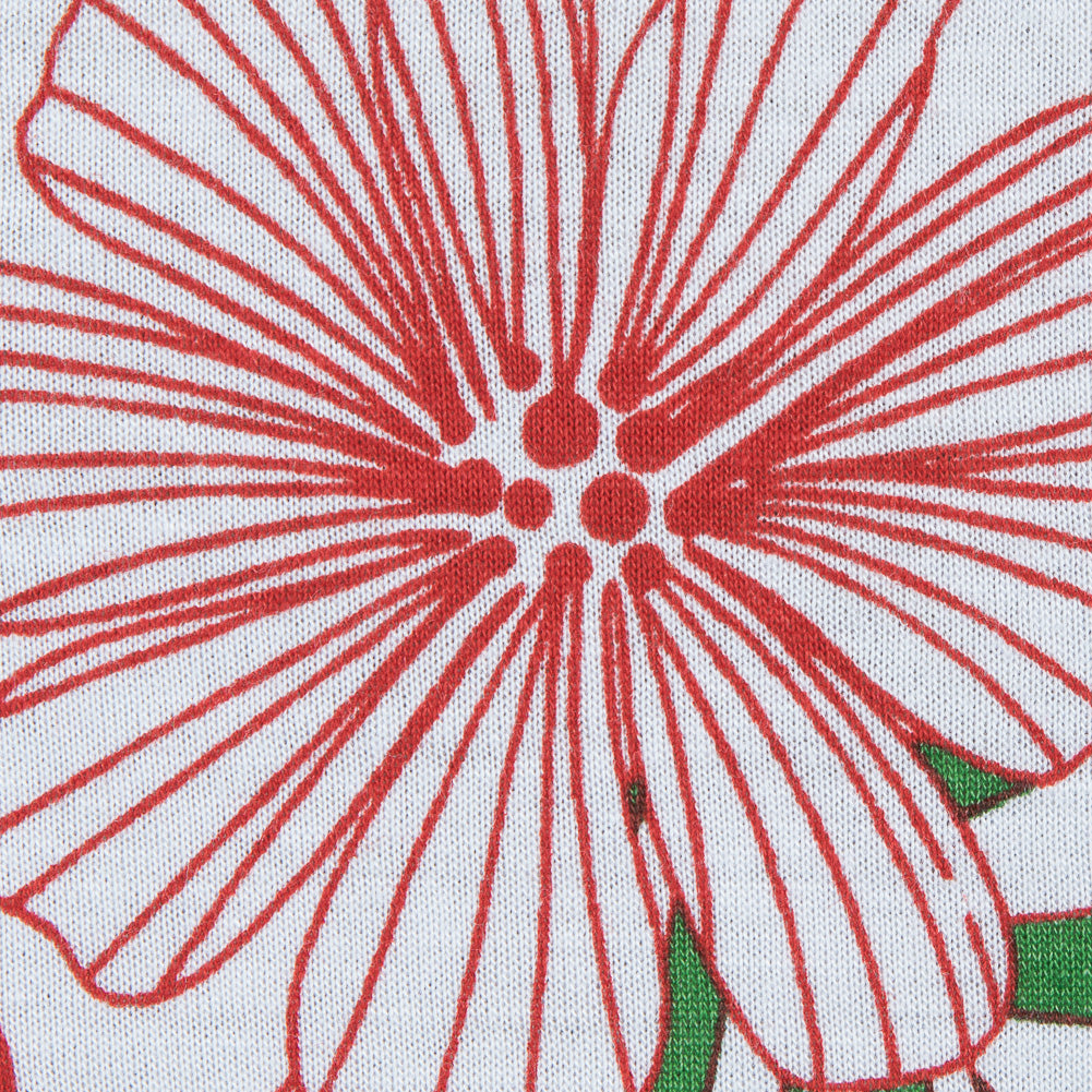 Red, Green and White Christmas-Spirited Floral Cotton Jersey - Joann Fabrics