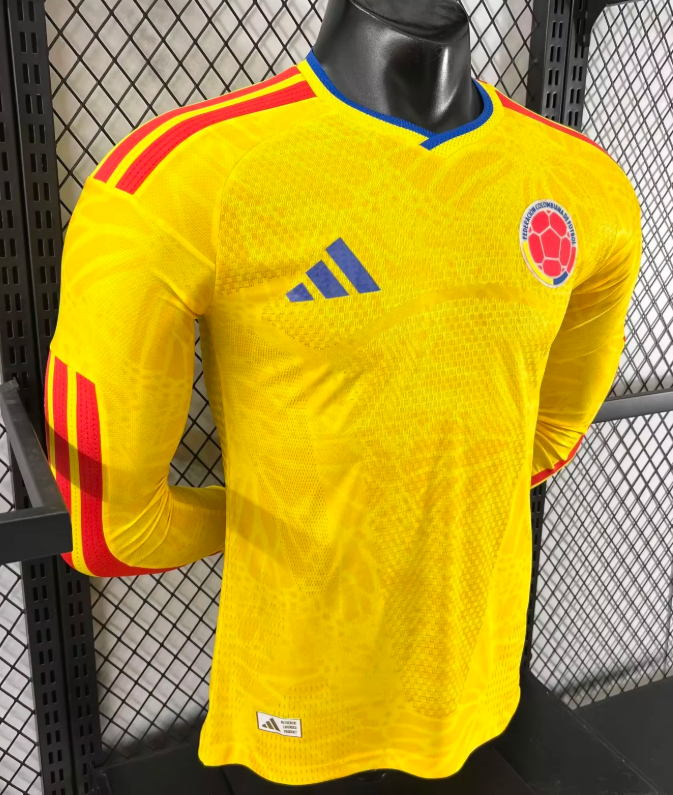 2026 Long Sleeve Player Version Colombia National Team Home  Football Jersey 1:1 Thai Quality