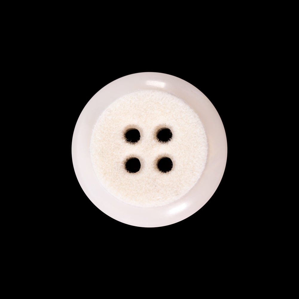 Italian Ivory 4-Hole Velvet-Faced Plastic Button - 36L/23mm - Joann Fabrics