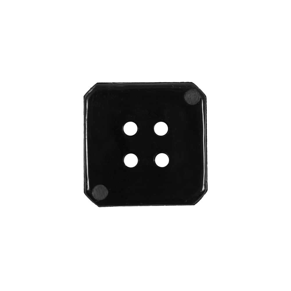 Black Square Bevel Cut Button - 28L/18mm - Joann Fabrics