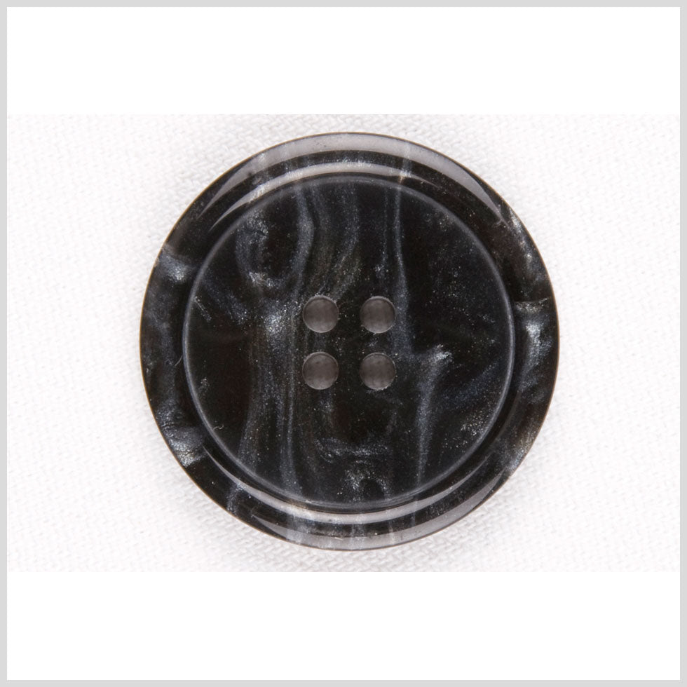 Black/Gray Plastic Button - 50L/32mm - Joann Fabrics
