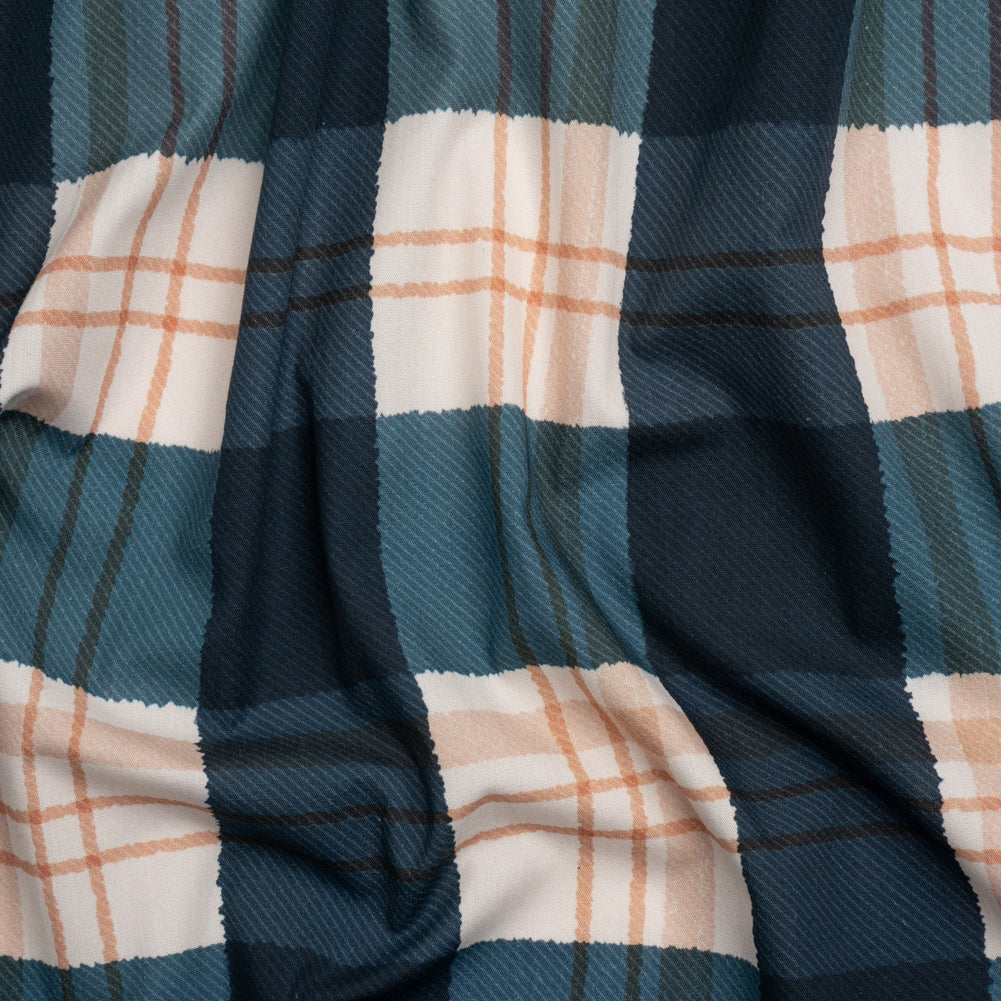 Mood Exclusive Navy Plaid to be Here Cotton Poplin - Joann Fabrics