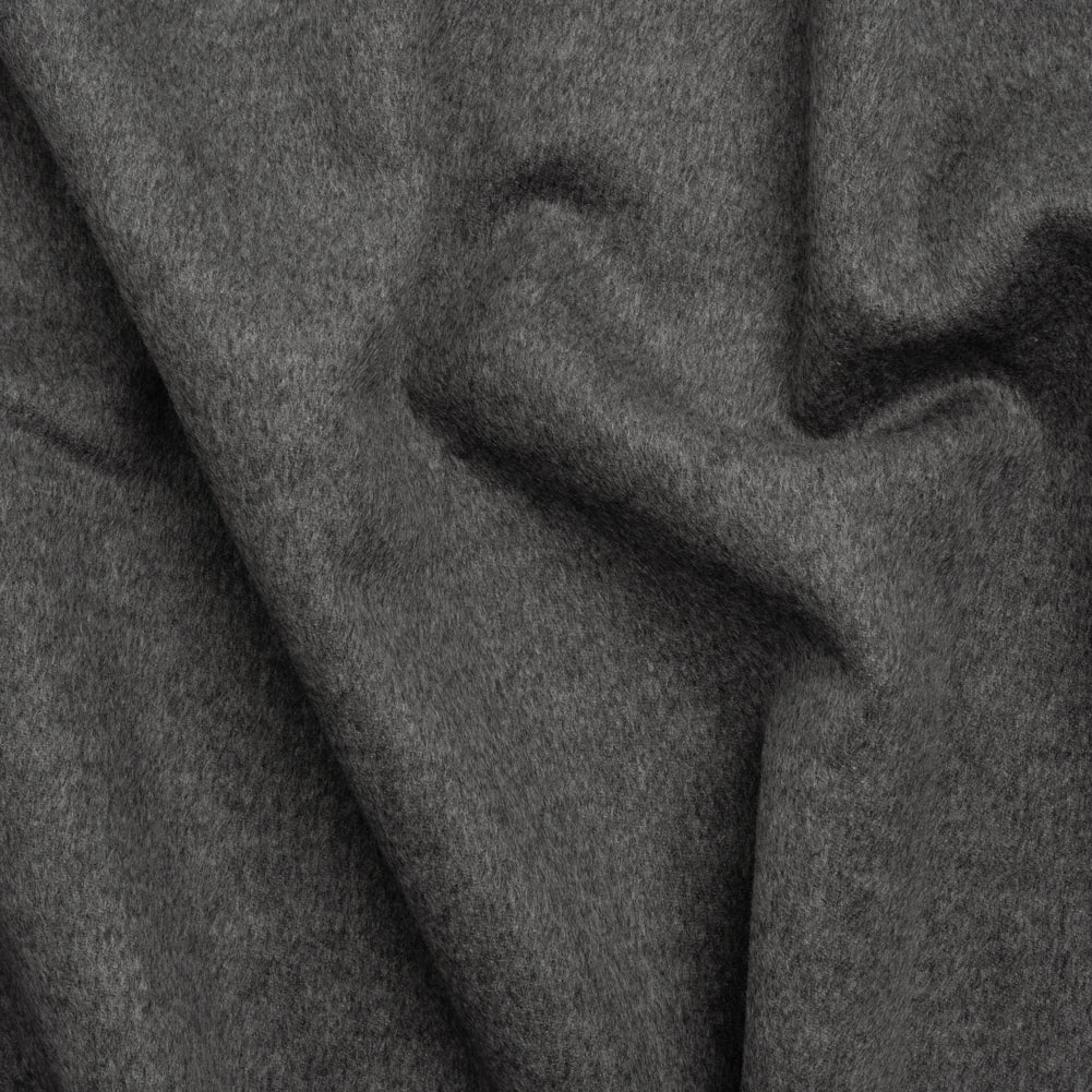 Virgin Wool and Cashmere Double Cloth Coating - Heathered Smoke - Astana Collection - Joann Fabrics