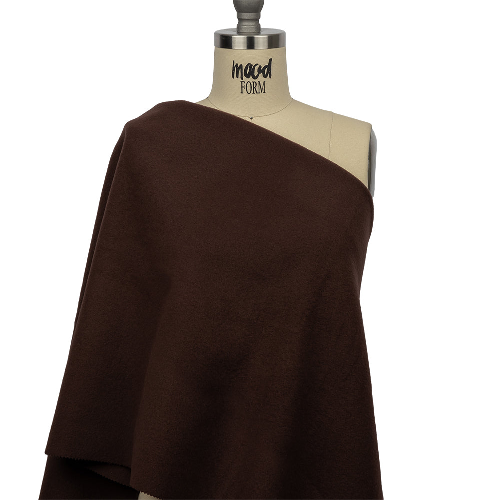 Wool and Cashmere Coating Made in Italy - Chocolate - Alberini Collection - Joann Fabrics