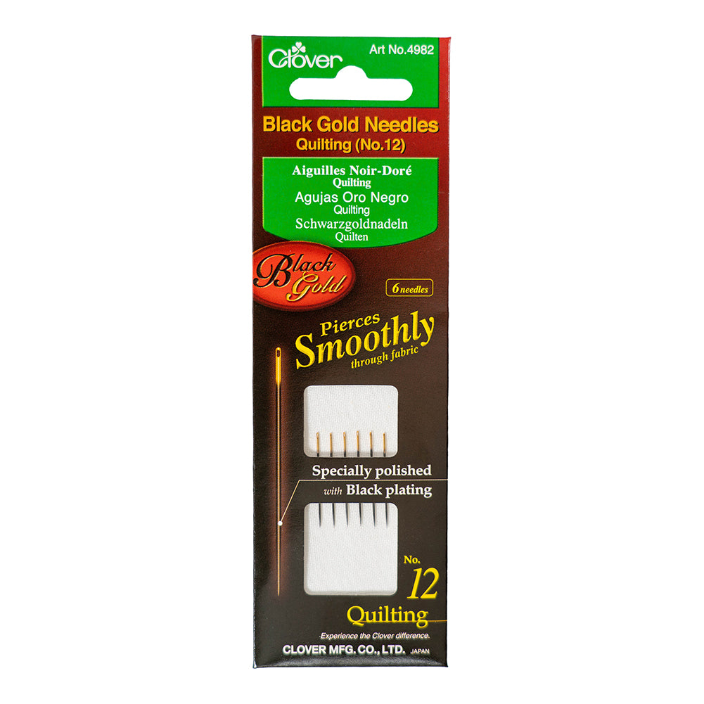 Clover Black Gold Quilting Needles - Size 12 - 6 ct - Joann Fabrics