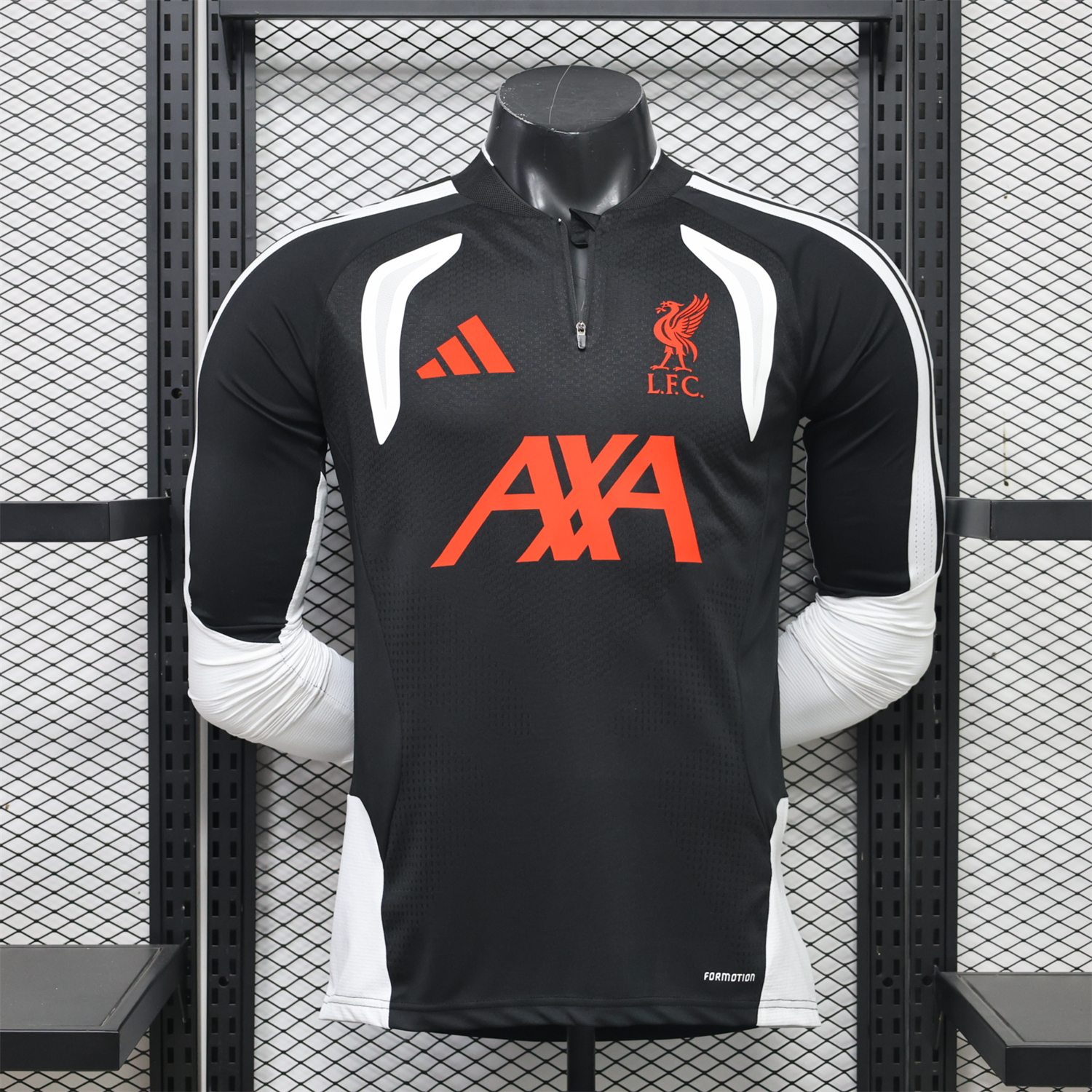 Liver.pool 26-27 Black White Long Sleeves Training Jersey - Player Version - UnitedFutballJersey
