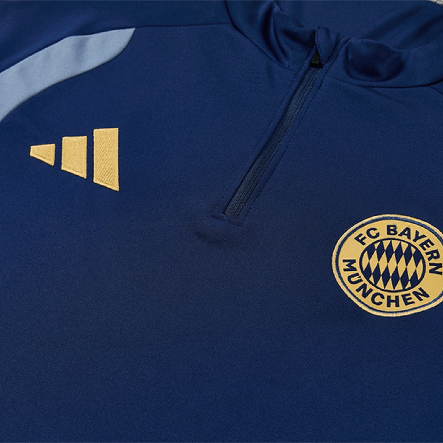 Bayern Munich 26-27 Long Sleeve Training Set - Deep Blue Top & Deep Blue Pants - UnitedFutballJersey