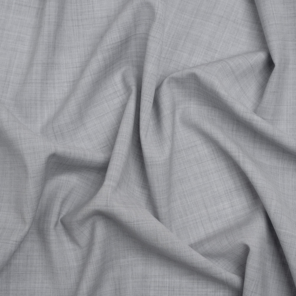Wool Suiting - Heathered Silvery Gray - Deadstock - Joann Fabrics